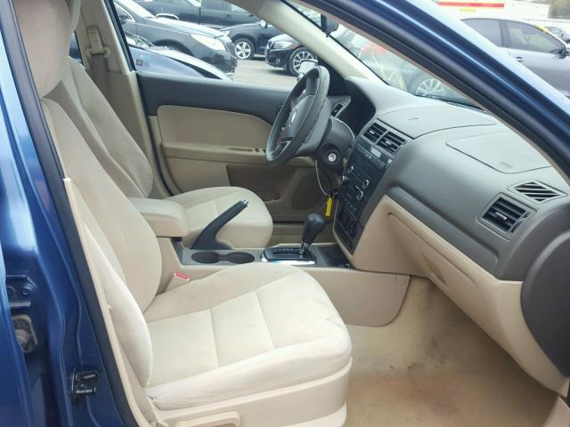 3FAHP07Z19R116684 - 2009 FORD FUSION SE BLUE photo 5