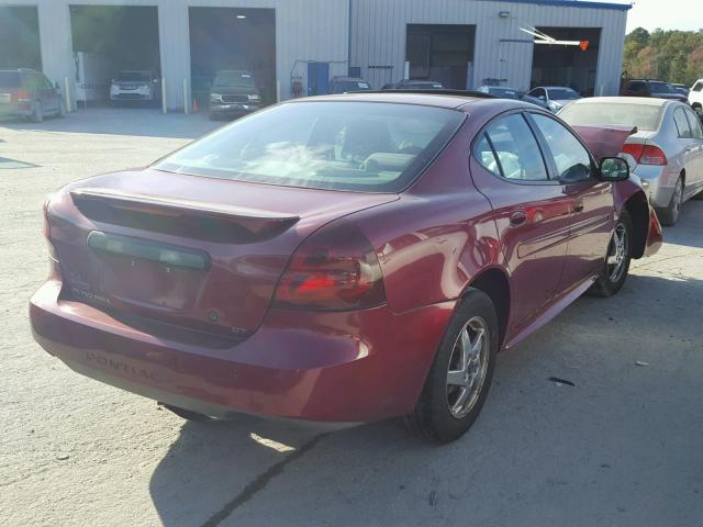 2G2WS522341217105 - 2004 PONTIAC GRAND PRIX RED photo 4