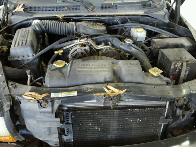 1B7GL12X22S712765 - 2002 DODGE DAKOTA BAS BLACK photo 7