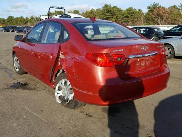 KMHDU4AD4AU905412 - 2010 HYUNDAI ELANTRA BL RED photo 3