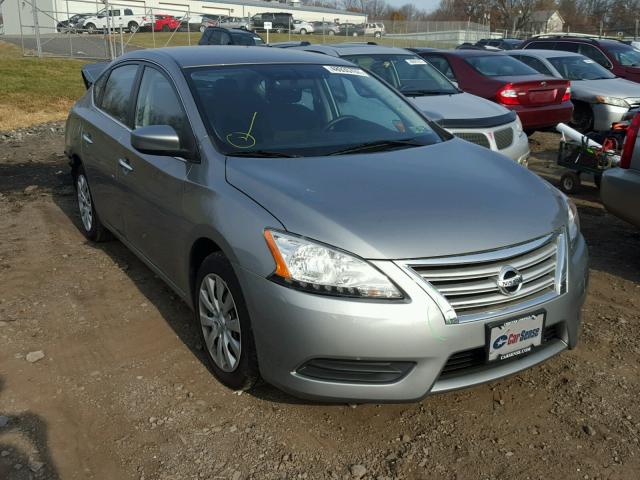 3N1AB7AP2EL640324 - 2014 NISSAN SENTRA S GRAY photo 1