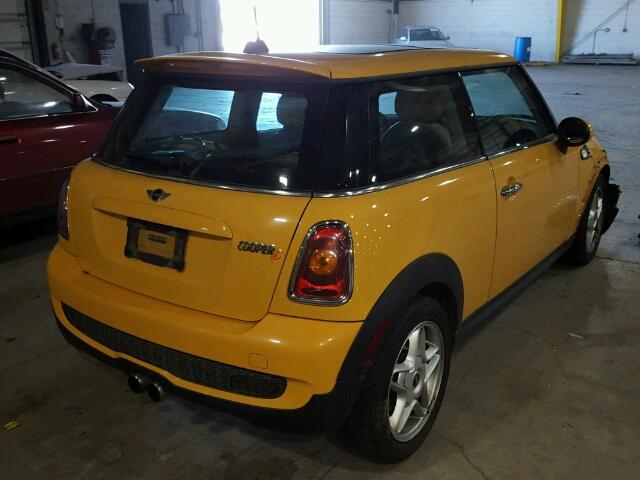 WMWMF73547TL91966 - 2007 MINI COOPER S YELLOW photo 4