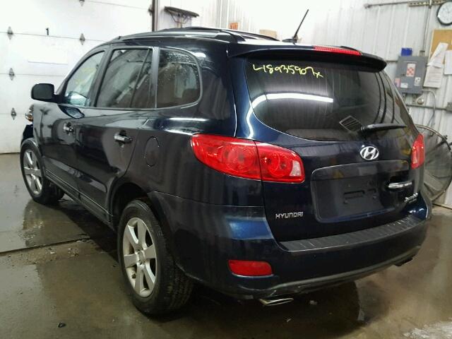 5NMSH73E47H114207 - 2007 HYUNDAI SANTA FE S BLUE photo 3