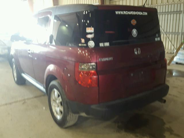 5J6YH18778L007616 - 2008 HONDA ELEMENT EX MAROON photo 3