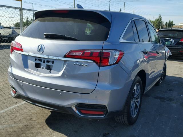 5J8TB3H73GL000319 - 2016 ACURA RDX ADVANC SILVER photo 4