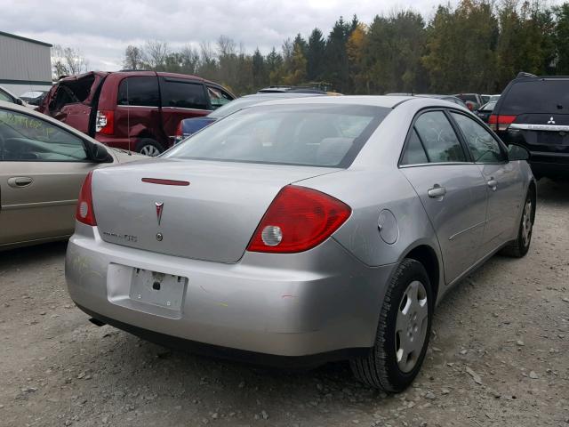 1G2ZF58B974192678 - 2007 PONTIAC G6 VALUE L SILVER photo 4