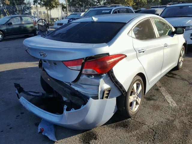 KMHDH4AE5BU130472 - 2011 HYUNDAI ELANTRA GL BLUE photo 4