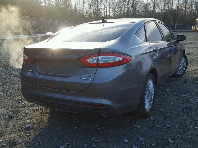 3FA6P0LU3ER131375 - 2014 FORD FUSION SE CHARCOAL photo 4