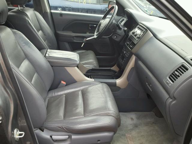 5FNYF18518B005518 - 2008 HONDA PILOT EXL GRAY photo 5