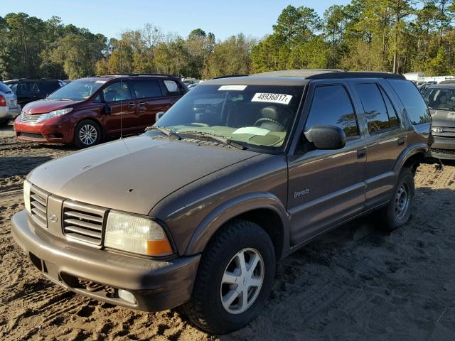 1GHDT13W4Y2209735 - 2000 OLDSMOBILE BRAVADA BROWN photo 2