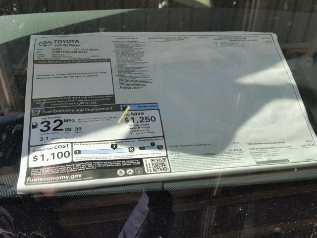 JTNB11HK1J3016754 - 2018 TOYOTA CAMRY L ვერცხლისფერი ფოტო 9