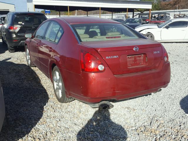 1N4BA41E54C842060 - 2004 NISSAN MAXIMA SE RED photo 3