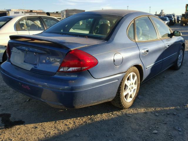 1FAFP532X4A167424 - 2004 FORD TAURUS SE BLUE photo 4