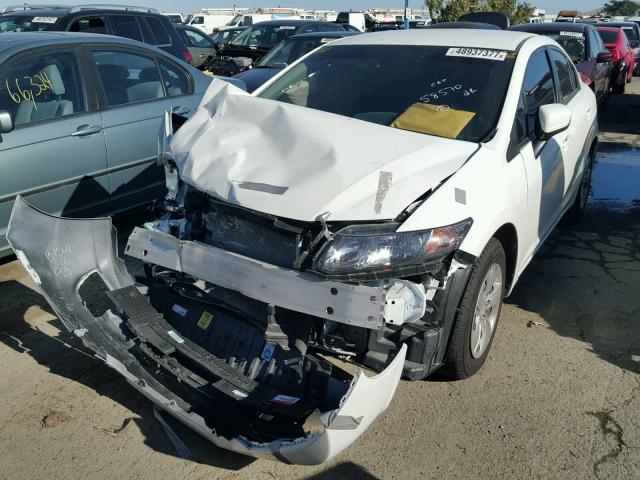 19XFB2F57EE215683 - 2014 HONDA CIVIC LX WHITE photo 2