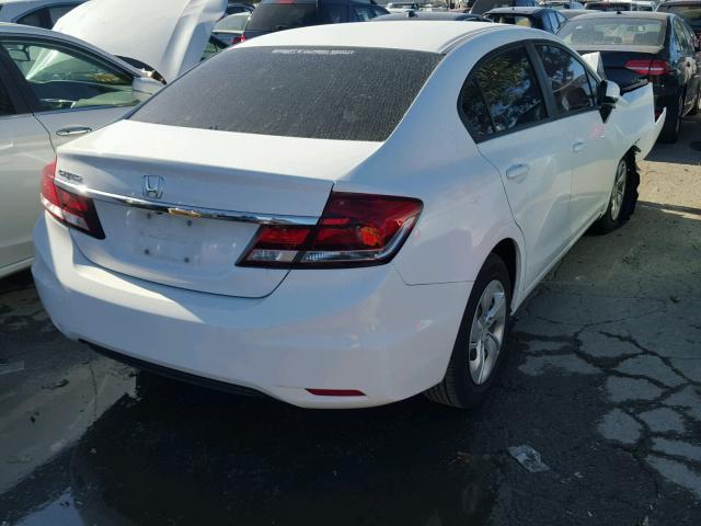 19XFB2F57EE215683 - 2014 HONDA CIVIC LX WHITE photo 4