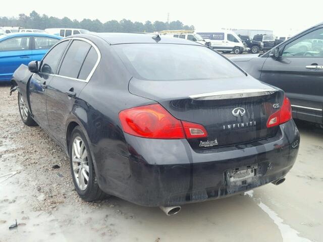 JNKBV61E18M214943 - 2008 INFINITI G35 BLACK photo 3