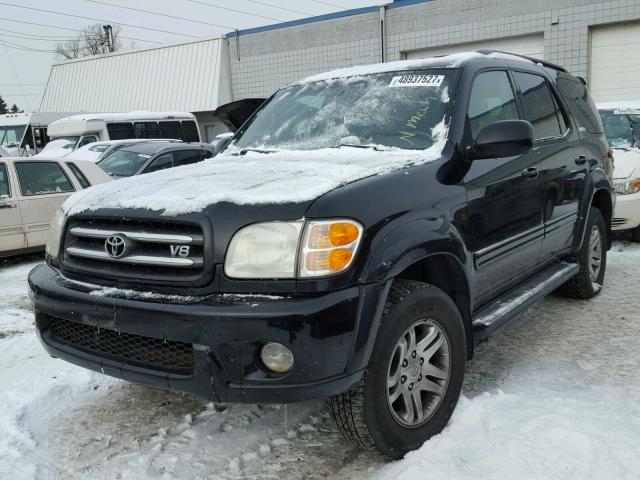 5TDBT48A33S170567 - 2003 TOYOTA SEQUOIA LI BLACK photo 2