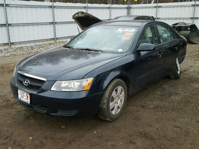 5NPET46C37H274571 - 2007 HYUNDAI SONATA GLS BLUE photo 2