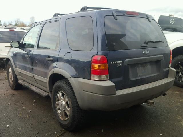 1FMYU04172KA50181 - 2002 FORD ESCAPE XLT BLUE photo 3