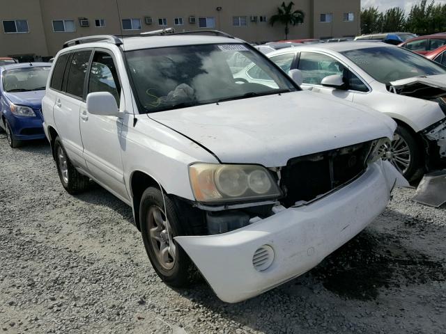 JTEGD21A630064162 - 2003 TOYOTA HIGHLANDER WHITE photo 1