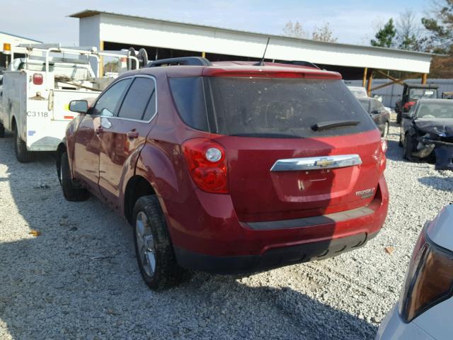 1GNALCEK8EZ119156 - 2014 CHEVROLET EQUINOX LT RED photo 3