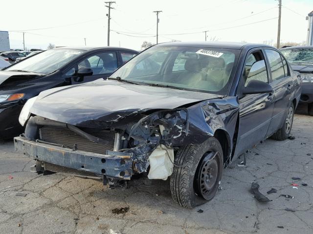 1G1ZS52F95F336677 - 2005 CHEVROLET MALIBU BLACK photo 2