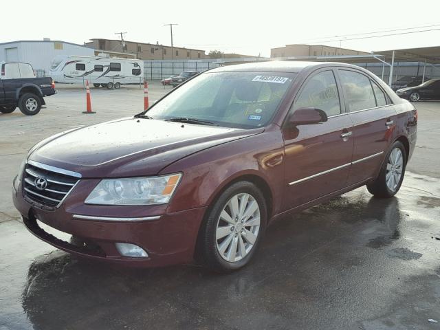 5NPEU46F19H458692 - 2009 HYUNDAI SONATA SE MAROON photo 2