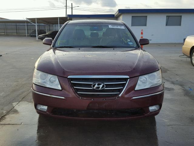 5NPEU46F19H458692 - 2009 HYUNDAI SONATA SE MAROON photo 9