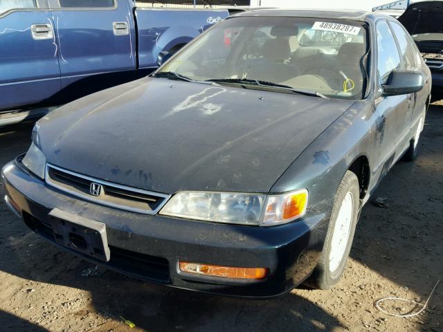 1HGCD5555VA195258 - 1997 HONDA ACCORD EX BLUE photo 2