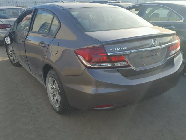 19XFB2F59DE284745 - 2013 HONDA CIVIC LX GRAY photo 3