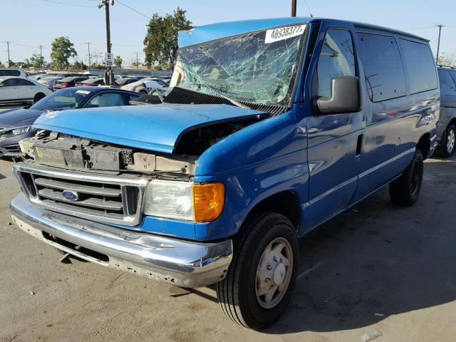 1FBNE31L17DA05099 - 2007 FORD ECONOLINE BLUE photo 2