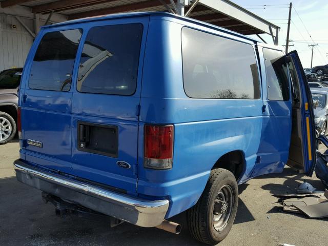 1FBNE31L17DA05099 - 2007 FORD ECONOLINE BLUE photo 4