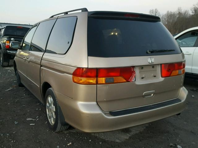 2HKRL18662H540441 - 2002 HONDA ODYSSEY EX GOLD photo 3