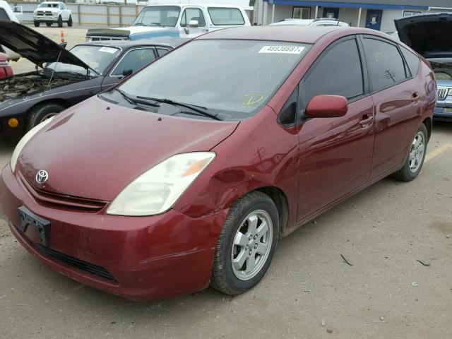 JTDKB20U840033996 - 2004 TOYOTA PRIUS RED photo 2