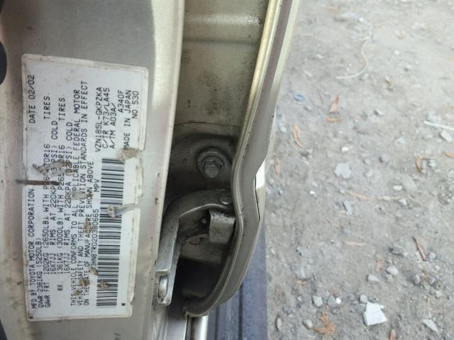 JT3HN87R020380665 - 2002 TOYOTA 4RUNNER LI SILVER photo 10