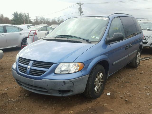 1D4GP25R87B237561 - 2007 DODGE CARAVAN SE BLUE photo 2