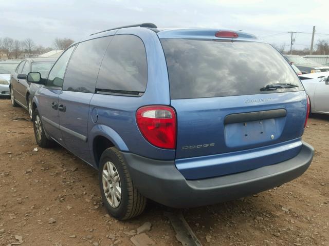 1D4GP25R87B237561 - 2007 DODGE CARAVAN SE BLUE photo 3