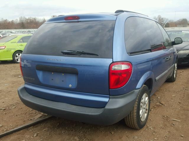 1D4GP25R87B237561 - 2007 DODGE CARAVAN SE BLUE photo 4