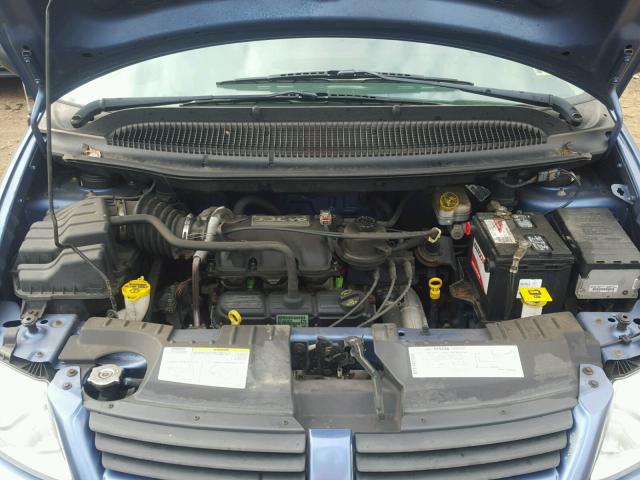 1D4GP25R87B237561 - 2007 DODGE CARAVAN SE BLUE photo 7