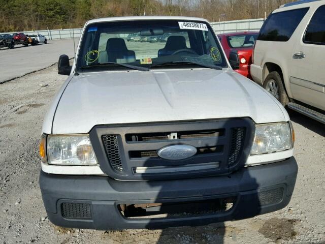 1FTYR10D66PA01428 - 2006 FORD RANGER WHITE photo 9