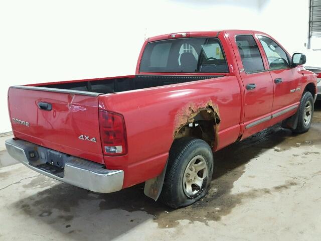 3D7HU18NX2G191220 - 2002 DODGE RAM 1500 RED photo 4