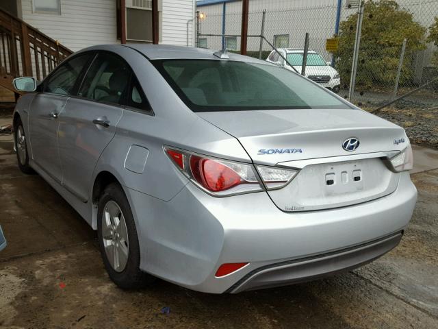 KMHEC4A43BA018202 - 2011 HYUNDAI SONATA HYB SILVER photo 3