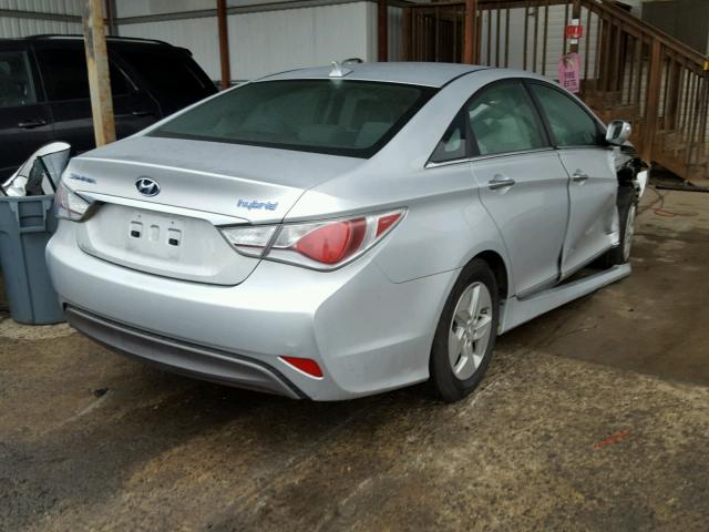 KMHEC4A43BA018202 - 2011 HYUNDAI SONATA HYB SILVER photo 4