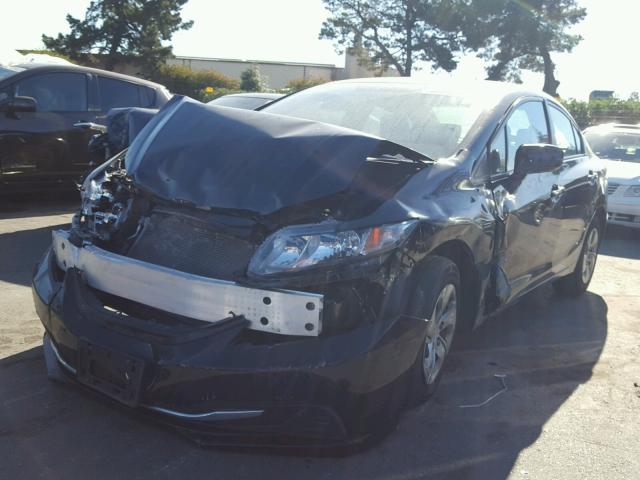 19XFB2F57EE230166 - 2014 HONDA CIVIC LX BLACK photo 2