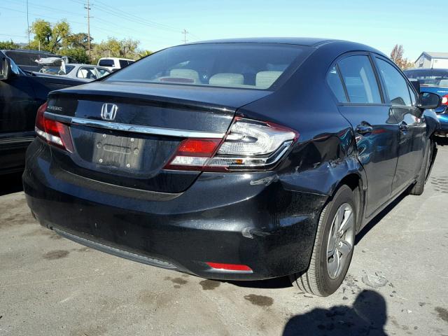 19XFB2F57EE230166 - 2014 HONDA CIVIC LX BLACK photo 4