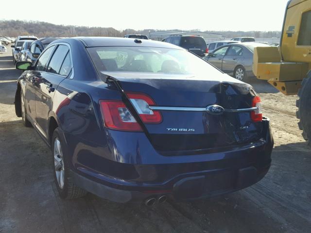 1FAHP2EW7BG144779 - 2011 FORD TAURUS SEL BLUE photo 3