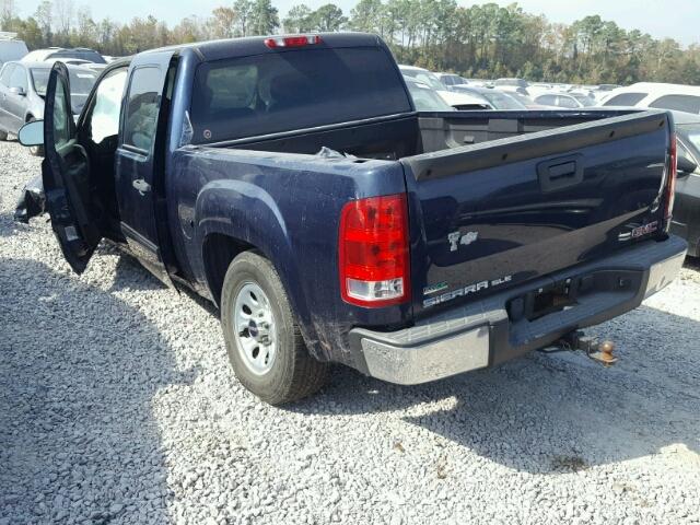 3GTRCVEA4AG187057 - 2010 GMC SIERRA C15 BLUE photo 3