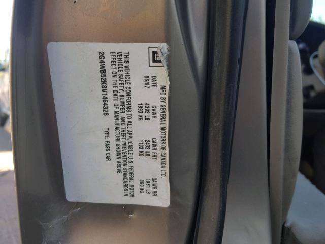 2G4WB52K3V1464326 - 1997 BUICK REGAL LS BEIGE photo 10