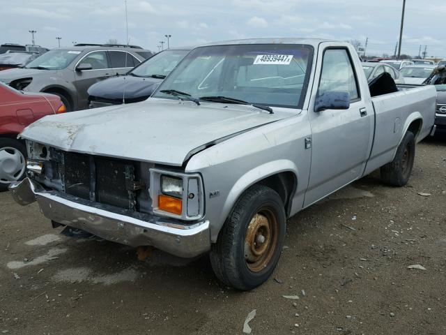 1B7GN14X7JS656408 - 1988 DODGE DAKOTA SILVER photo 2