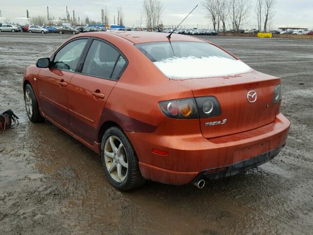 JM1BK123841167383 - 2004 MAZDA 3 S ORANGE photo 3